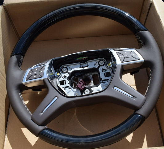 Original Mercedes w166 Holzlenkrad GL ML A1664609303 8P18 Moccabraun Holz