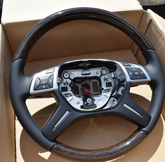 Original Mercedes w166 Holzlenkrad GL ML A1664609803 9E38 schwarz Holz