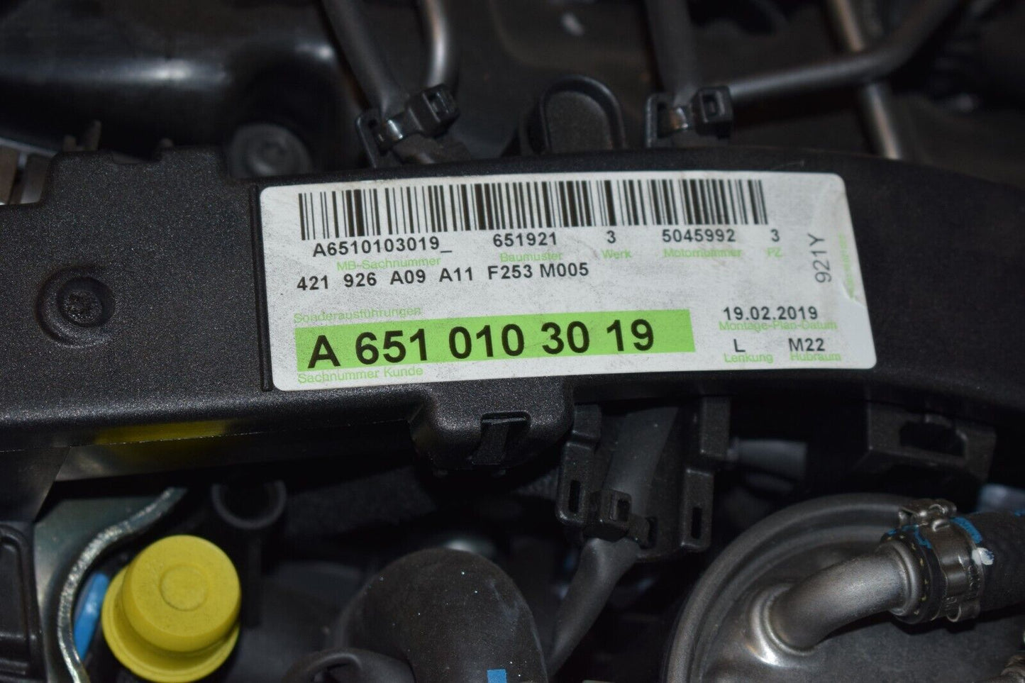 Mercedes Motor GLC 253 4-Matic Komplettmotor a6510103019 503km!! OM651 651.921