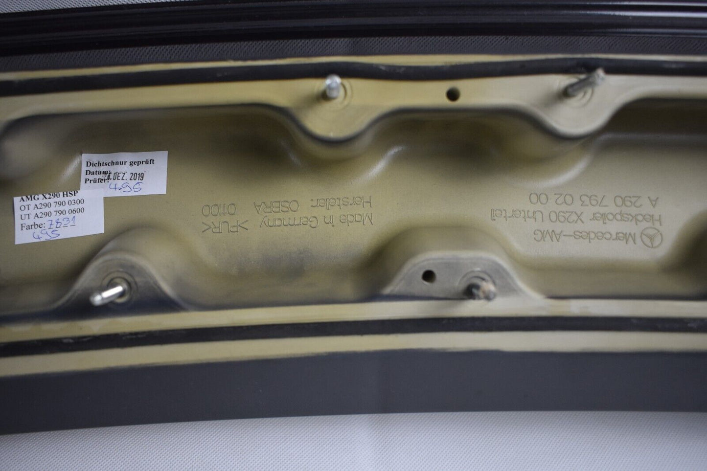 Original Mercedes AMG GT 290 X290 rear Spoiler Unterteil Unterbau Graphitgrau