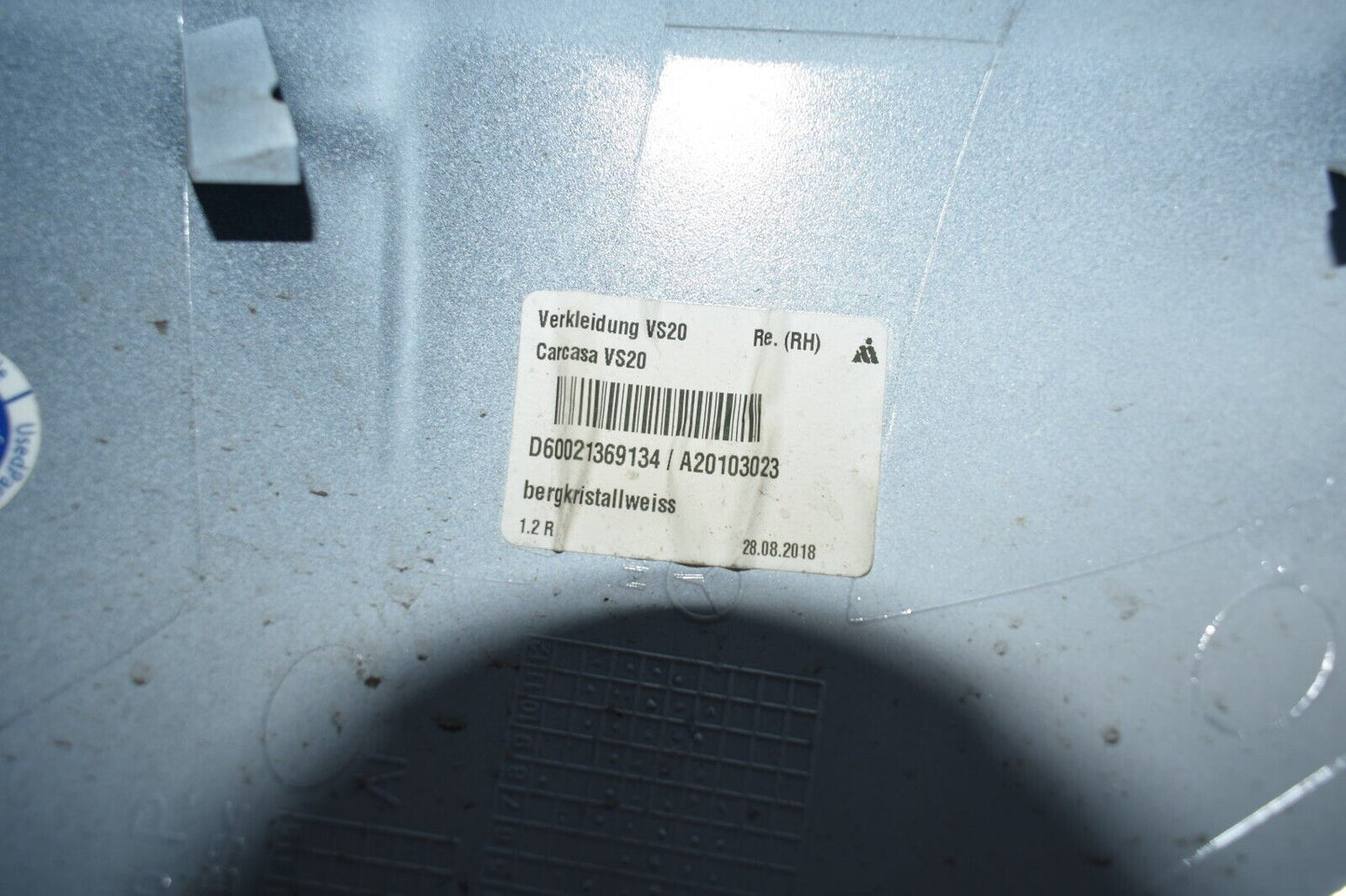 Original Mercedes Spiegelkappe rechts 447 V Klasse Bergkristallweiss a4478112700