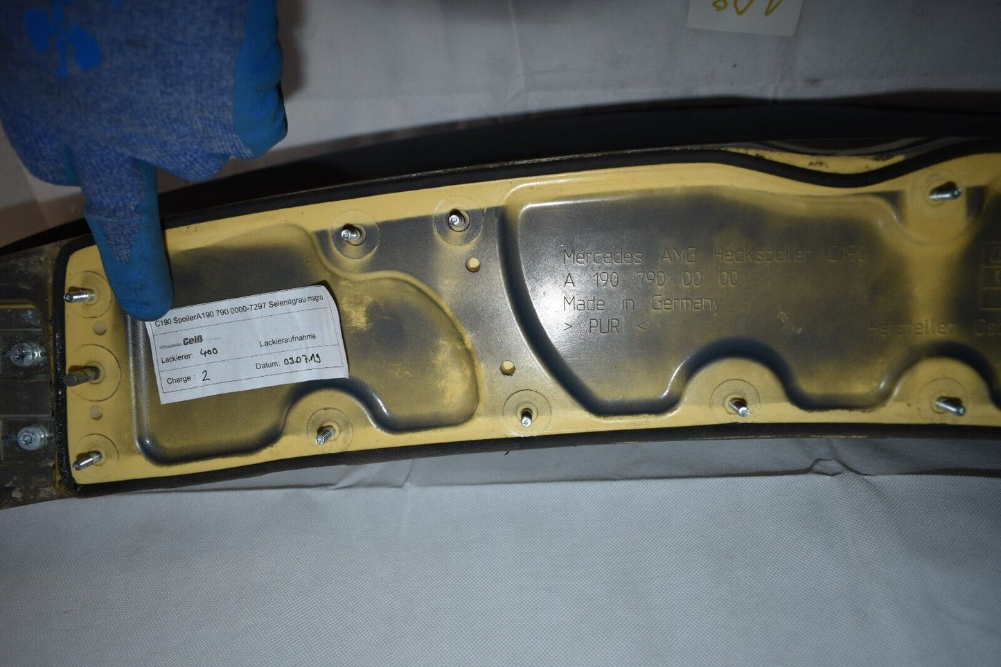 Original Mercedes AMG GT C190 Heckspoiler Spoiler rear Selenitgrau Magn