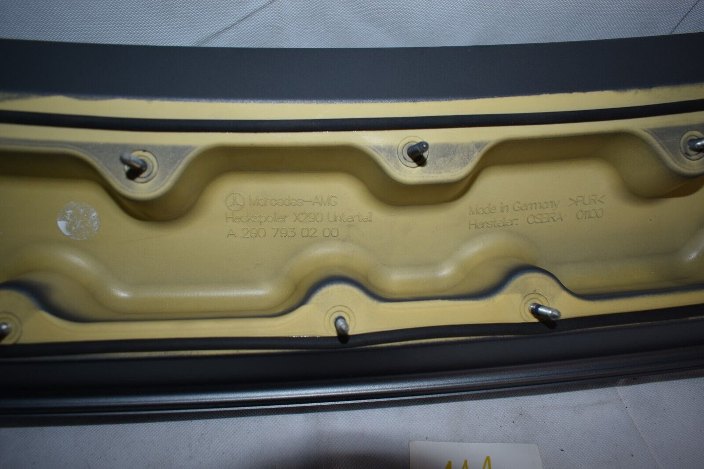 Original Mercedes AMG GT 290 X290 rear Spoiler Unterteil Selenitgrau shape