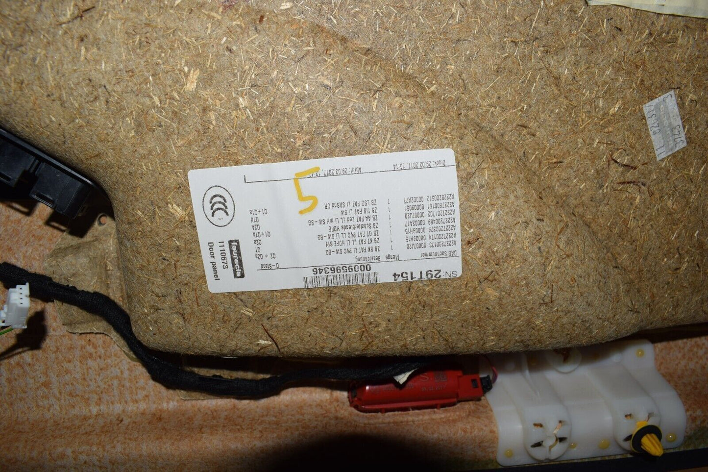 Original Mercedes S Klasse w222 Türverkleidung Türpappe vorne links