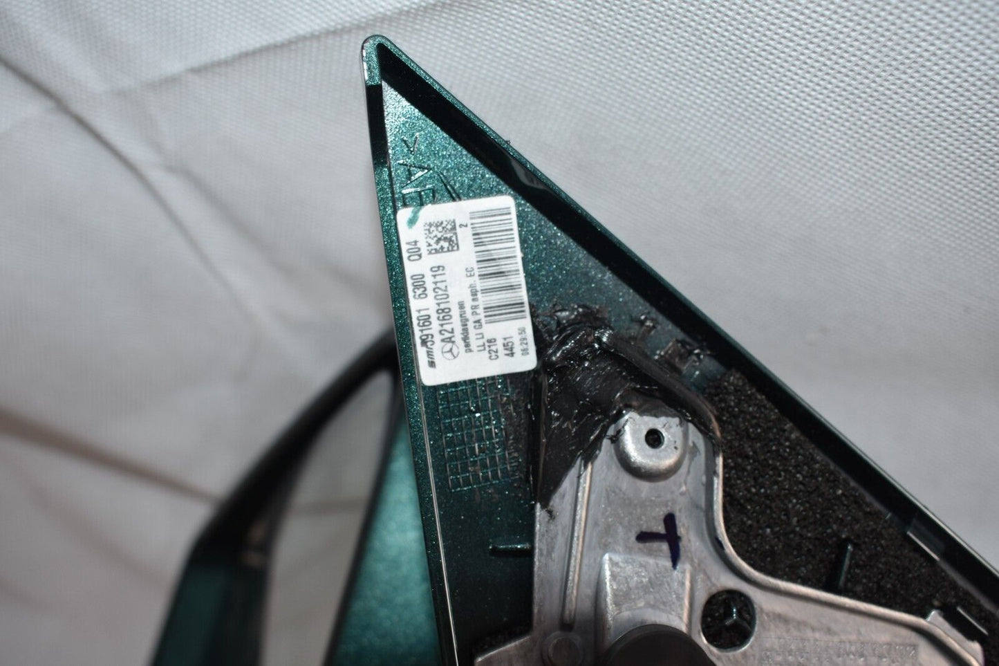 Original Mercedes Außenspiegel C216 w216 CL Spiegel links Grün a2168102119