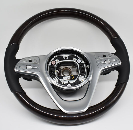 Original Mercedes w222 Lenkrad Holzlenkrad x222 schwarz heizbar A0004603304