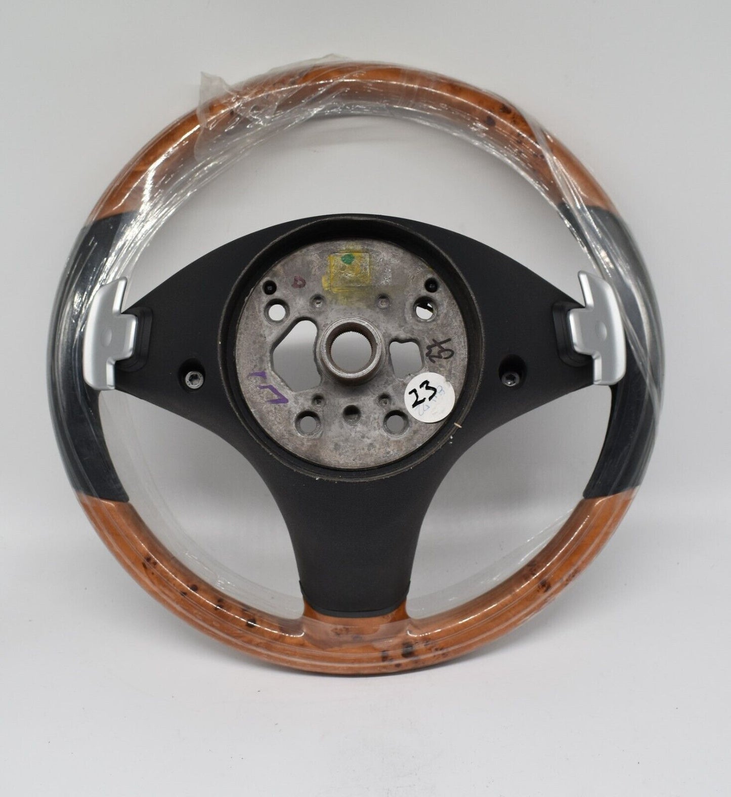 Original Mercedes Lenkrad Holzlenkrad SL R230 a2304603618 Pappel Leder schwarz