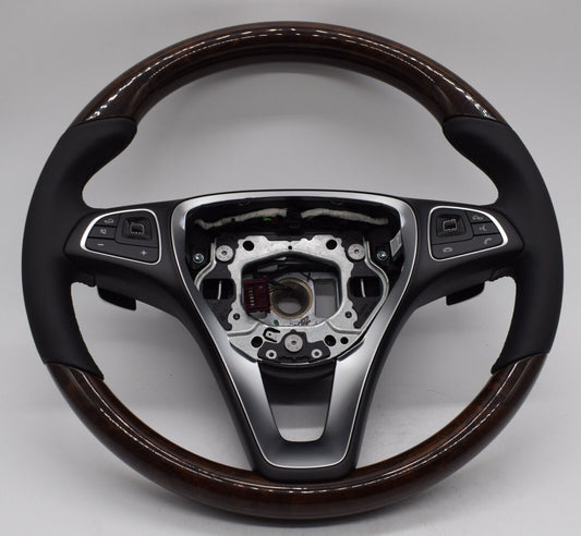 Original Mercedes E w213 Holzlenkrad a0014604303 Lenkrad Wurzelnuss schwarz