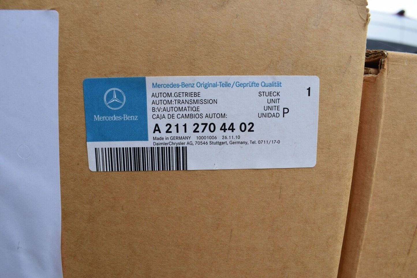 NEU Original Mercedes Automatikgetriebe w211 E63 AMG 7G Getriebe a2112704402 OVP