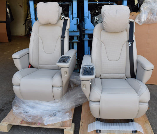 2x Original Mercedes Luxussitze w447 V Klasse Nappa Leder Luxury Seats Beige