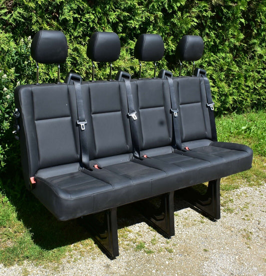 Original Mercedes Sprinter w907 4er Sitzbank Kunst Leder hinten
