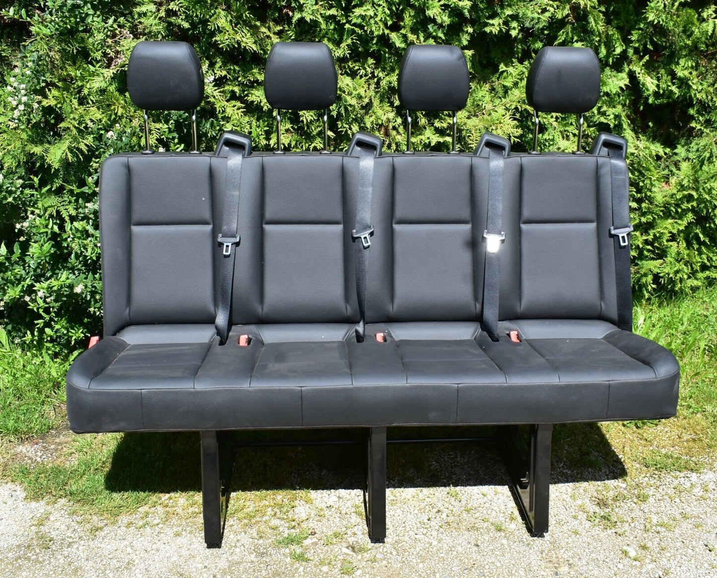 Original Mercedes Sprinter w907 4er Sitzbank Kunst Leder hinten