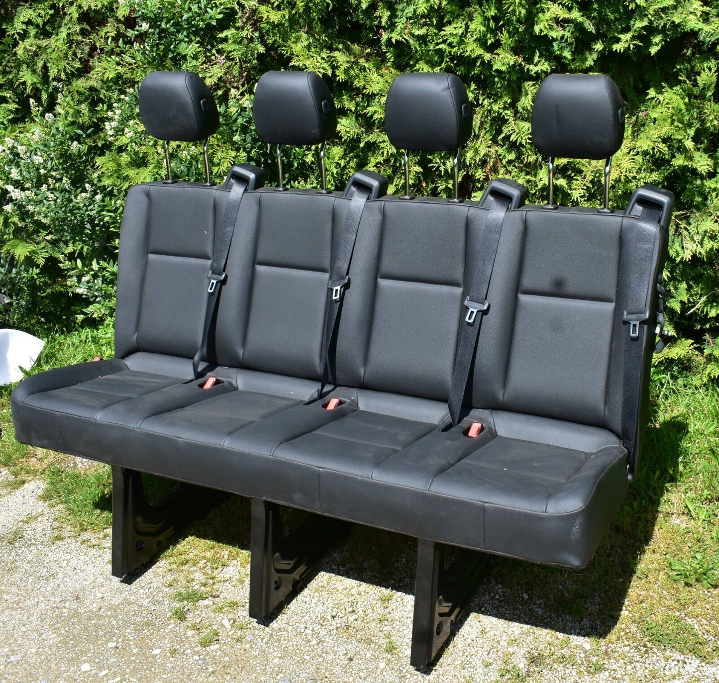 Original Mercedes Sprinter w907 4er Sitzbank Kunst Leder hinten