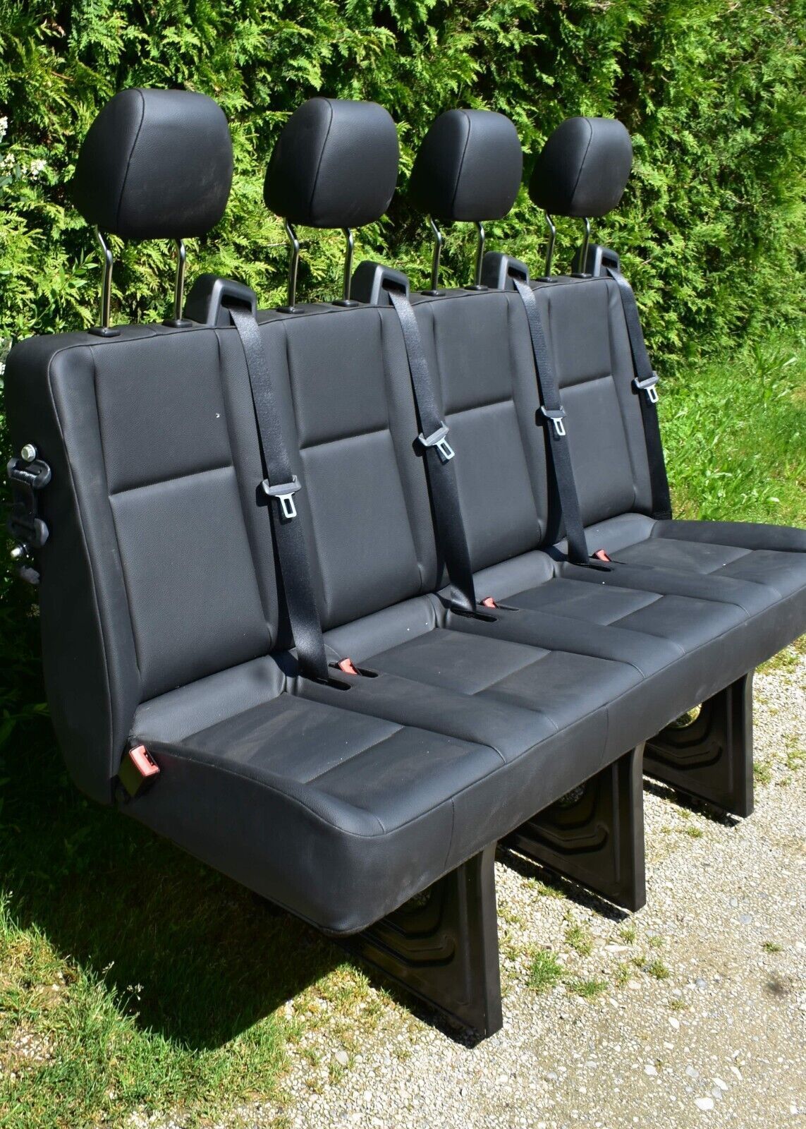 Original Mercedes Sprinter w907 4er Sitzbank Kunst Leder hinten