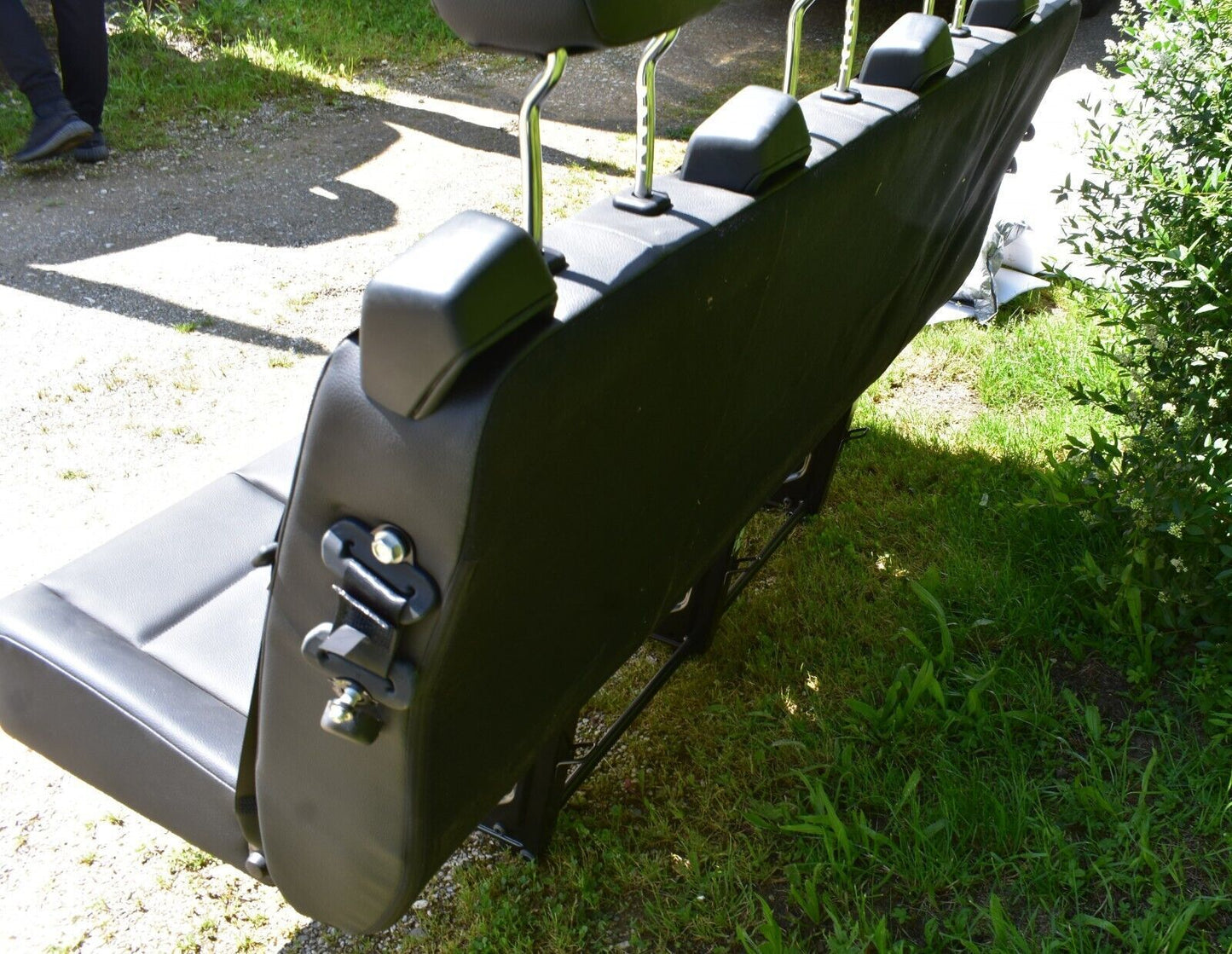 Original Mercedes Sprinter w907 4er Sitzbank Kunst Leder hinten