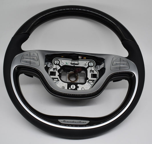 Original Mercedes S Klasse w222 S Holzlenkrad Pappel a2224605603 schwarz