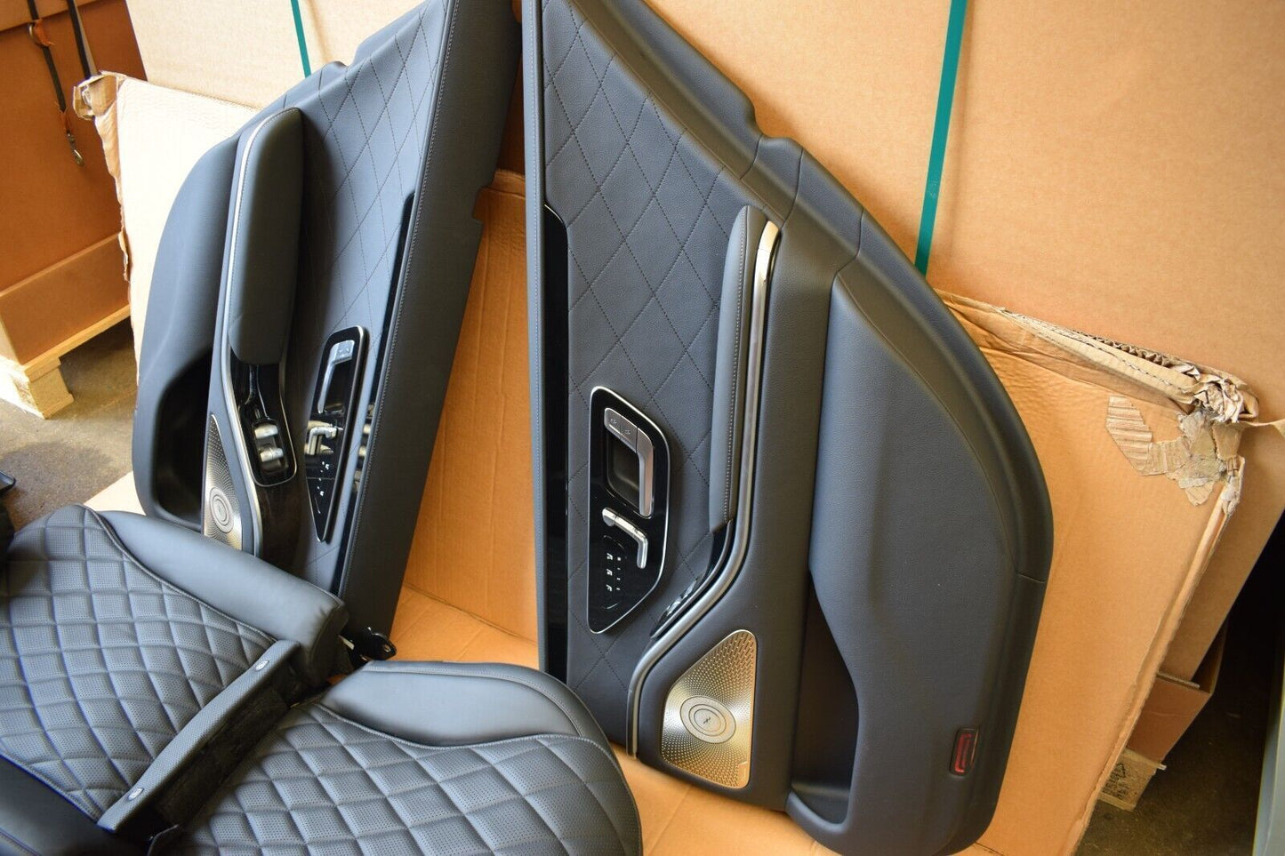 Mercedes w223 S Klasse Sitze vorne hinten Einzelsitze schwarz