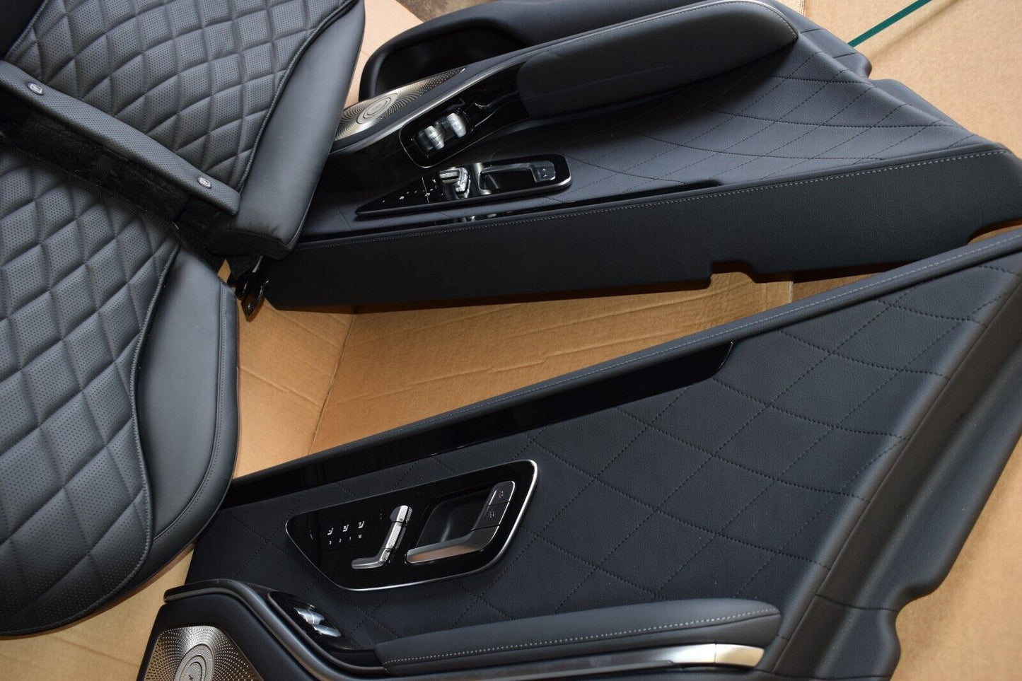 Mercedes w223 S Klasse Sitze vorne hinten Einzelsitze schwarz