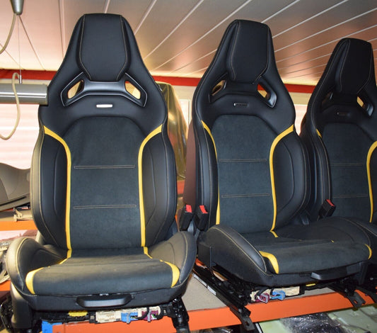 Original Mercedes A Klasse w177 AMG Performance Sitze vorne A45 A35 gelb Alcanta
