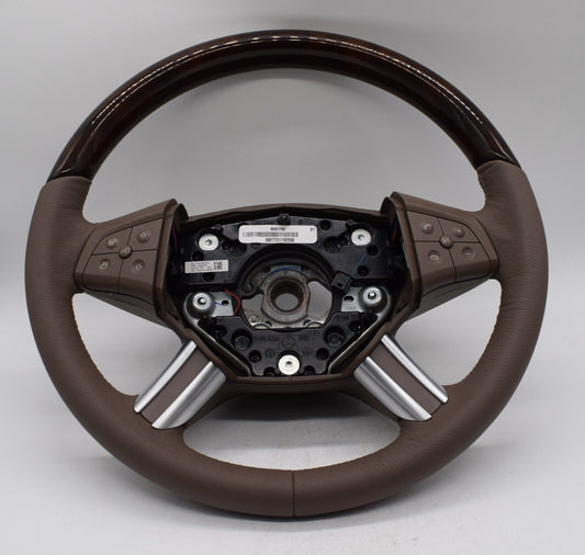 Mercedes Holzlenkrad Lederlenkrad Lenkrad ML w164 steering wheel Wurzellnuss