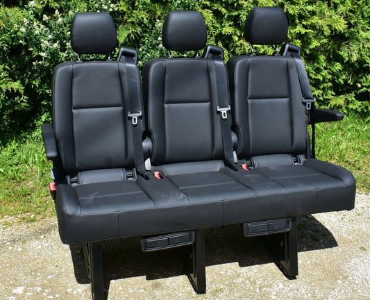 Mercedes 3er Sitzbank Sitze Sprinter w907 Kunst Leder Artico Top Zustand