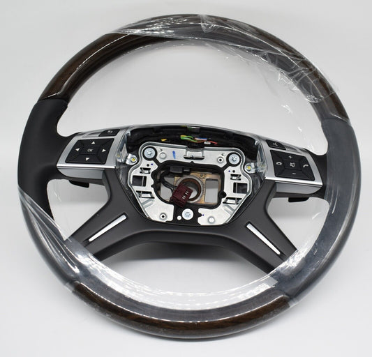 Original Mercedes w166 Holzlenkrad GL ML A1664609903 9E38 schwarz Eukalyptus