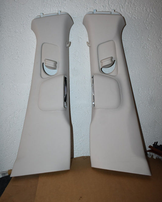 Original Mercedes w223 S Klasse Mittelkonsole B Säule Verkleidung Leder beige