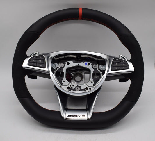 Original Mercedes AMG C63 C Klasse Lenkrad Alcantara rot a2054602603 GLC63