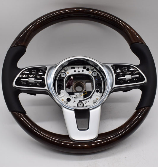 Original Mercedes Holzlenkrad Lenkrad w 213 Leder E Klasse schwarz a0004607902