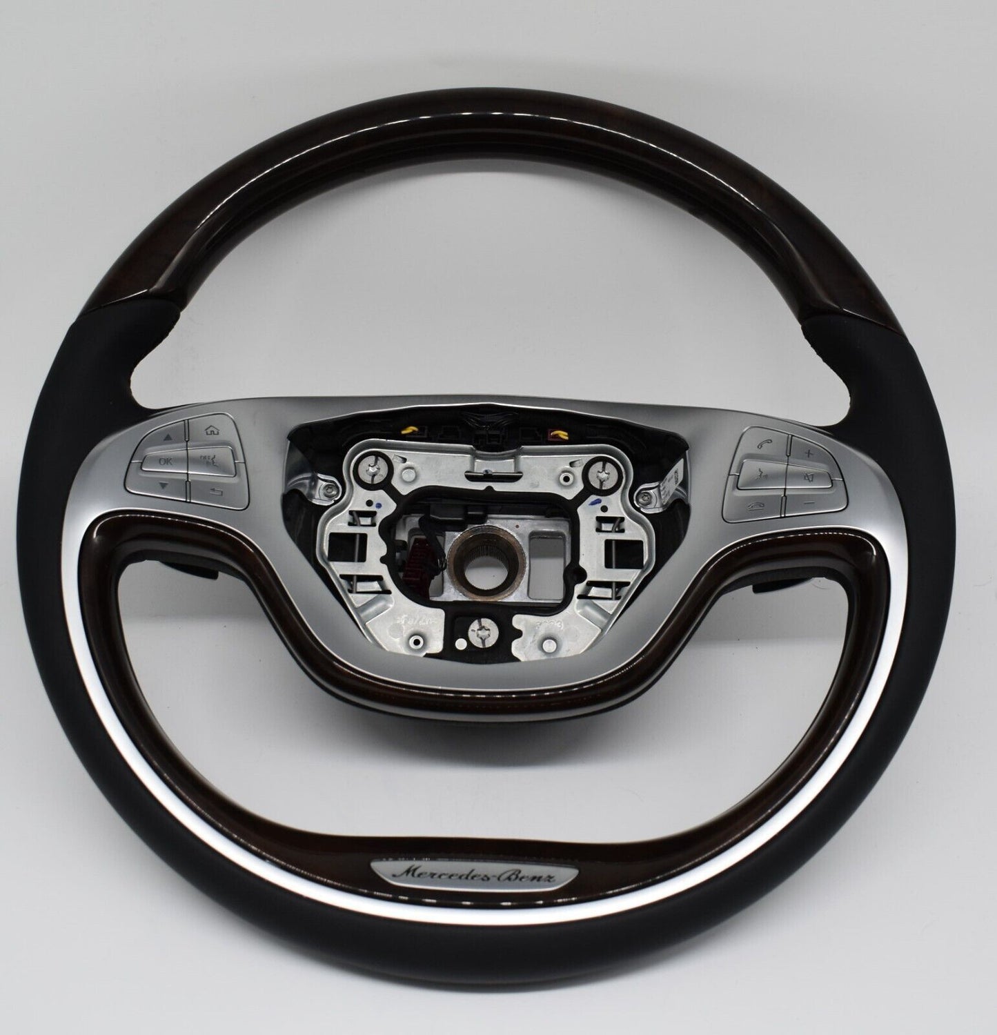 Original Mercedes w222 S Klasse Holzlenkrad Schwarz A2224605003 Wurzelnuss