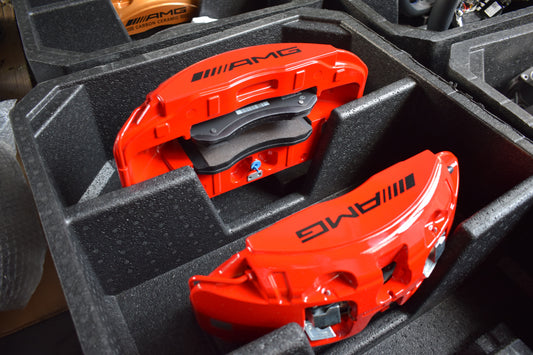 Original Mercedes AMG w223 S63 Bremsen vorne neu Bremssattel Set rot