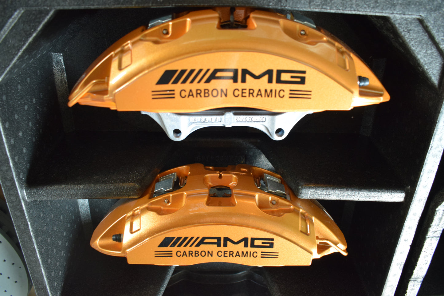 Original Mercedes AMG w297 EQS Bremsen vorne neu Bremssattel Set gold