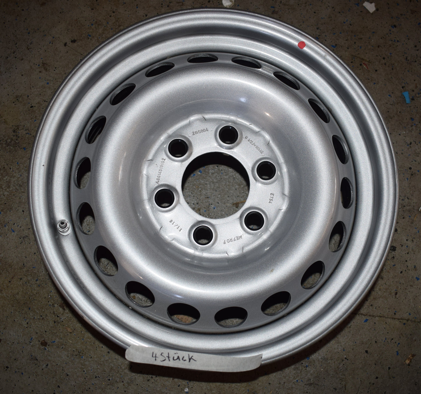 1x Original Mercedes Sprinter w907 Stahlfelge a0014019102 6,5Jx16 ET54