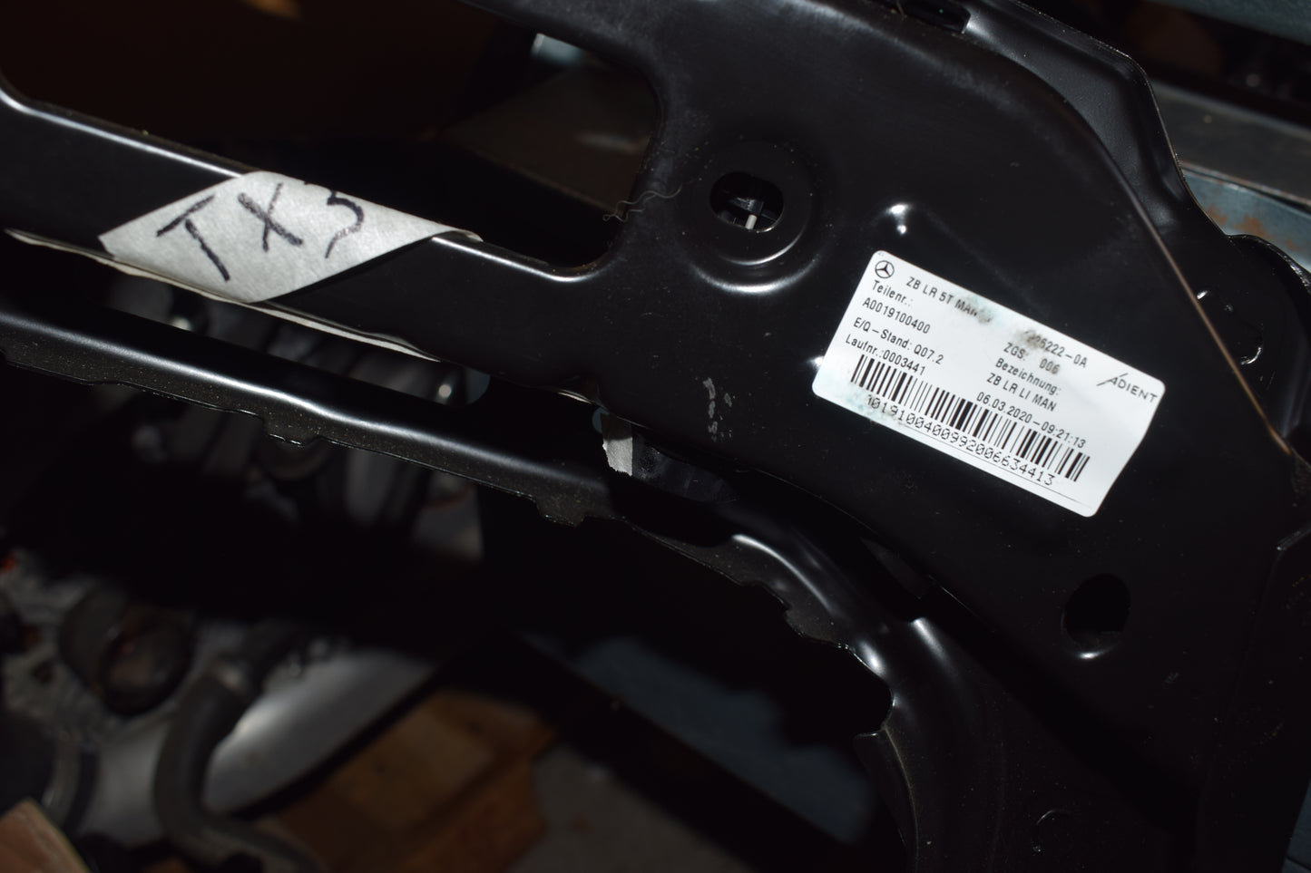 Original Mercedes w447 Vito Sitzgestell Komfort Sitz Armlehne Halterung Fahrers