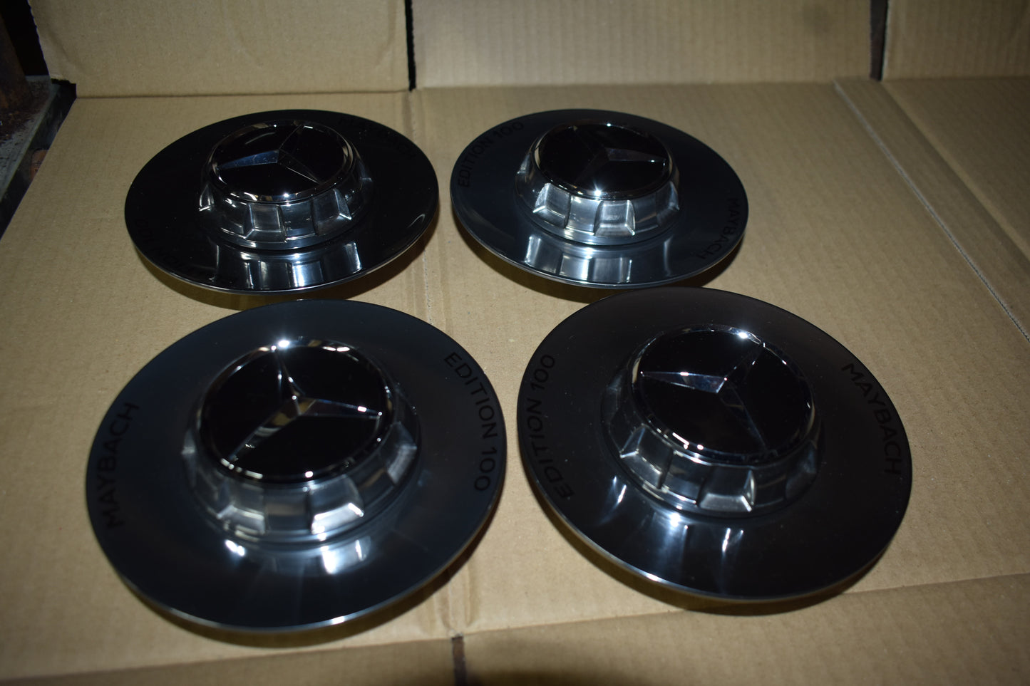 4x Original Mercedes w223 S Klasse Nabendeckel Edition 100