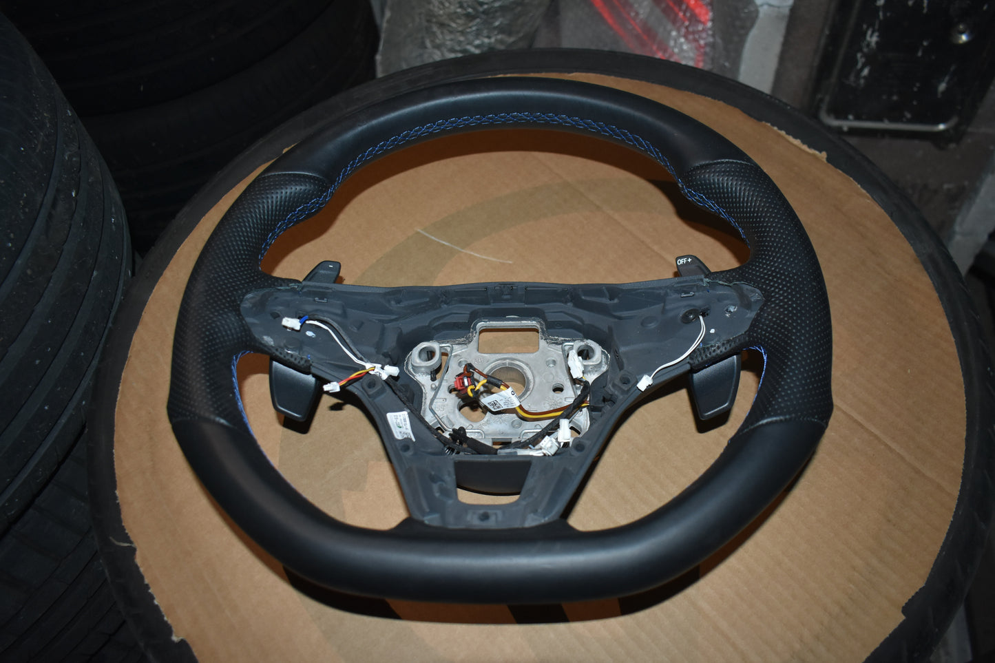 Original VW GOLF 8 GTI Lederlenkrad Sport touch blau Lenkrad