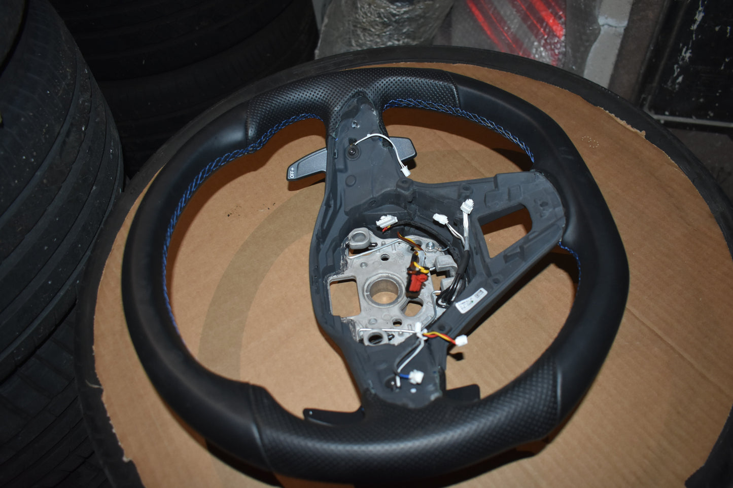 Original VW GOLF 8 GTI Lederlenkrad Sport touch blau Lenkrad