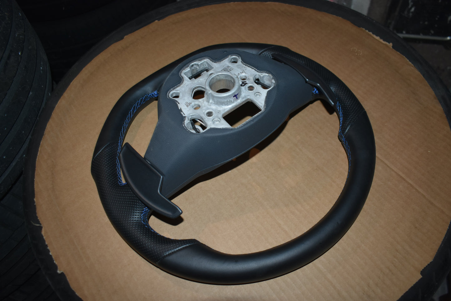 Original VW GOLF 8 GTI Lederlenkrad Sport touch blau Lenkrad