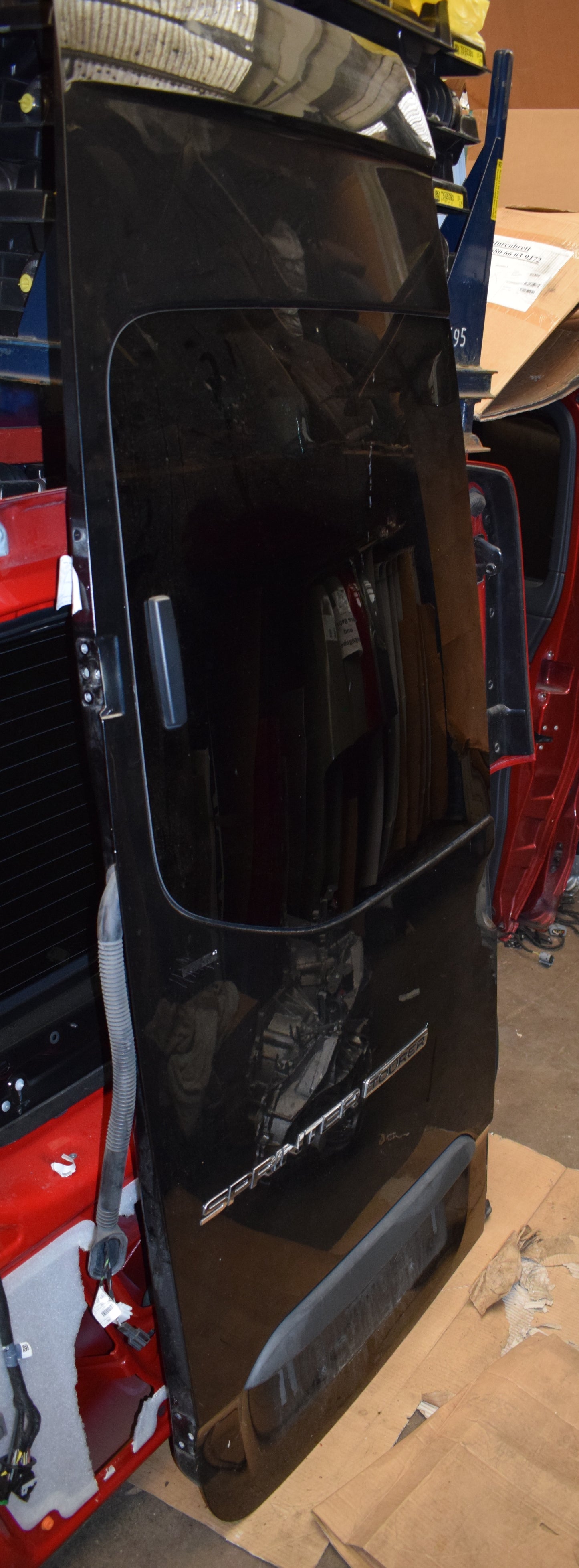 Original Mercedes w907 w910 Sprinter Hecktür Tür hinten a9077405500 Obsidianschwarz
